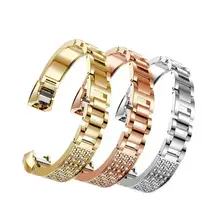 1 шт. украшение из нержавеющей стали Cystal ремешок на запястье для Fitbit Alta/HR Замена Регулируемые часы ремешок на запястье