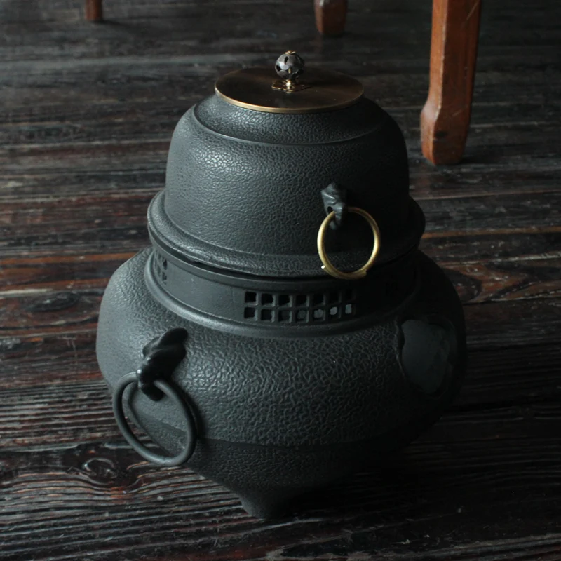 

Cast Iron Teapot Set Japanese Tea Pot Tetsubin Kettle Air Furnace Water Heating Tools Carbon Charcoal Stove Drinkware