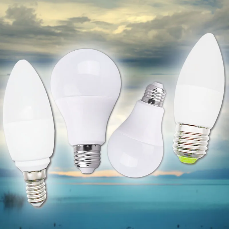 E27 LED Bombilla bombillas LED E27 E14 7 W 9 W 12 W 15 W 18 W AC85-265V LED lampada luz LED de alto brillo