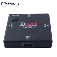 Elistoooop Full HD 1080P Мини 3 порта HDMIv1.3 порт HDMI коммутатор разделитель Vedio усилитель