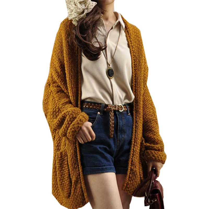 

Sweater Women Literary Fan Retro Long Cardigan Shirt Thick Autumn Winter Loose Shawl Sweaters Jacket Clothing Vestidos