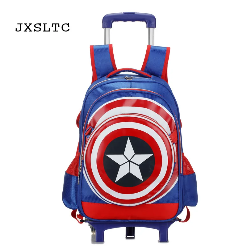 

JXSLTC Trolley Children School Bags Mochilas Kids Backpacks With Wheel Trolley Luggage For Girls Backpack Escolar Schoolbag