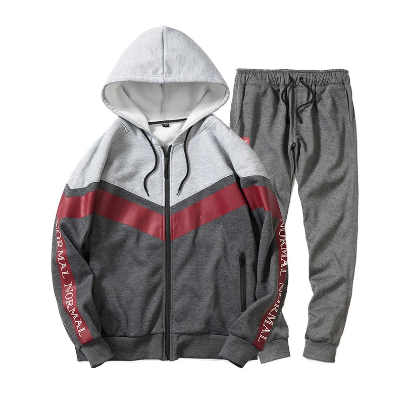 

BROWON Autumn Men Tracksuits with Pants EU Size Sportswear Set Thicken Male Two Piece Clothing Casual Track Suit Sweatsuits