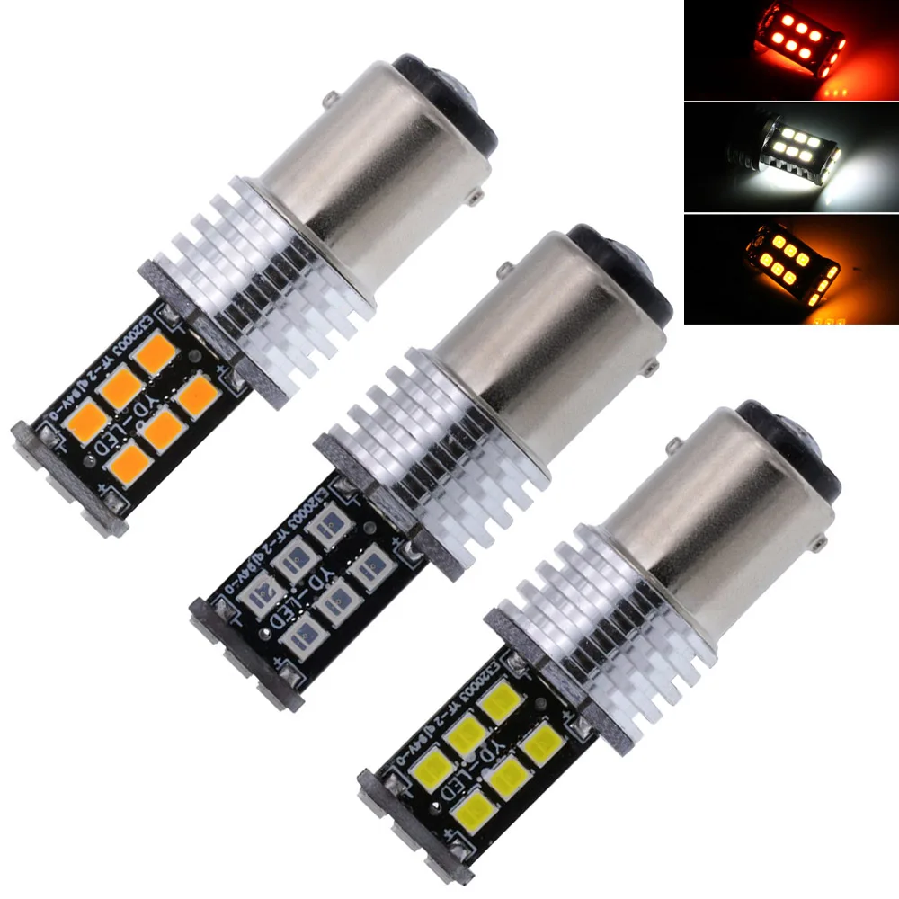 2 шт. 1157 BAY15D 15 SMD 2835 Светодиодный CANBUS без ошибок стоп Обратный свет авто