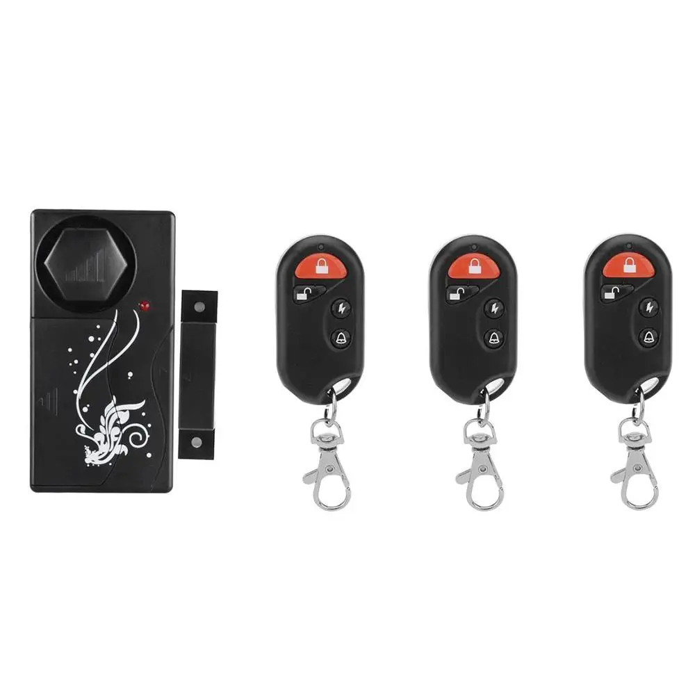 3 Pcs Remote Keys Черный умный дом магнитный датчик, для двери сигнализация с беспроводной 433 МГц Портативный для ключей дистанционное управление 20 м - Цвет: 3 Pcs Remote Keys