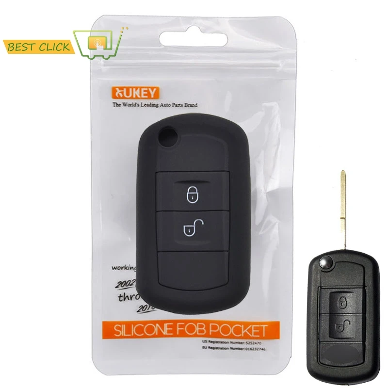 

Silicone Key Case Cover For Land Rover LR3 Discovery 3 Range Rover Sport Vouge 2005 - 2010 Keyless Fob Shell Holder Protector