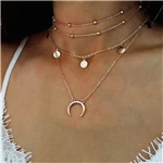 Bijoux Femme Collier Золотой цветной многослойный Блестящий массивный нагрудник Чокеры Колье-чокер для женщин Бохо ювелирные изделия Kolye