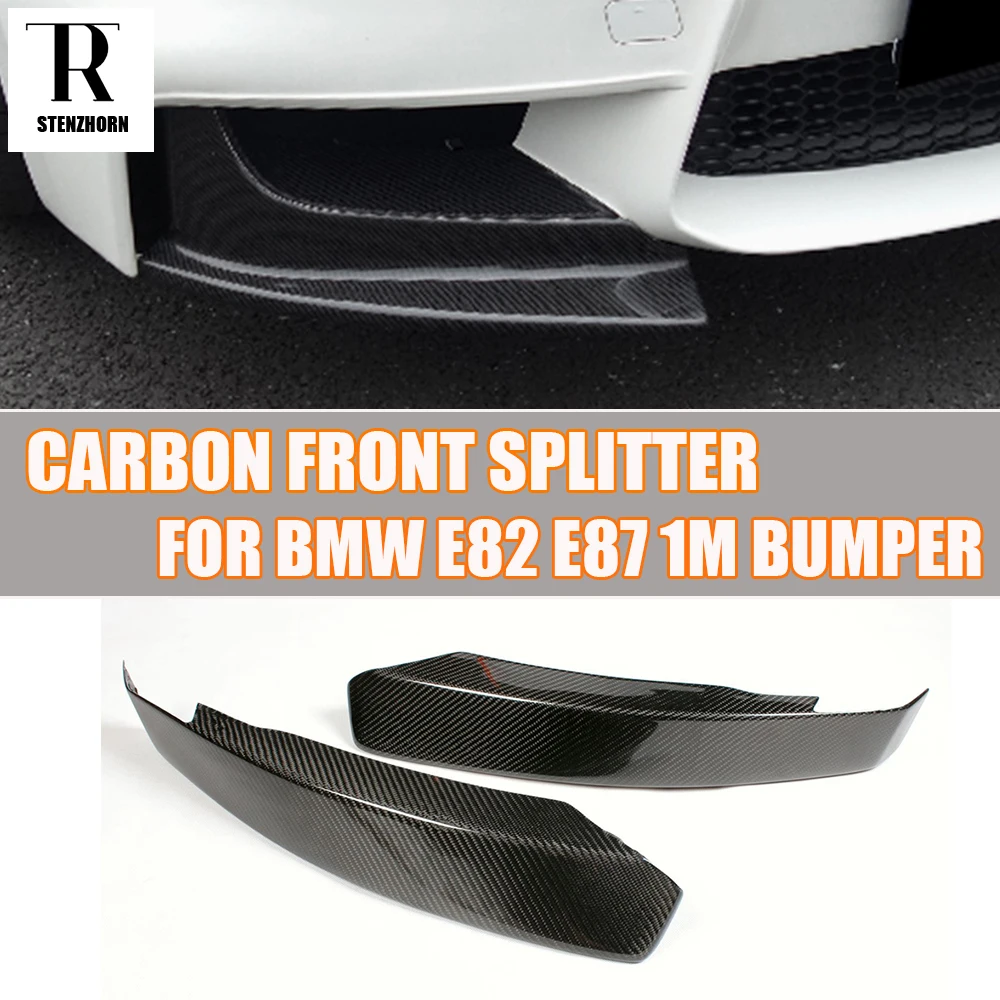 

E82 E87 1M Carbon Fiber Front Bumper Lip Side Splitter Apron for BMW E82 E87 1M Bumper Only 2011 2012 2013 A Style