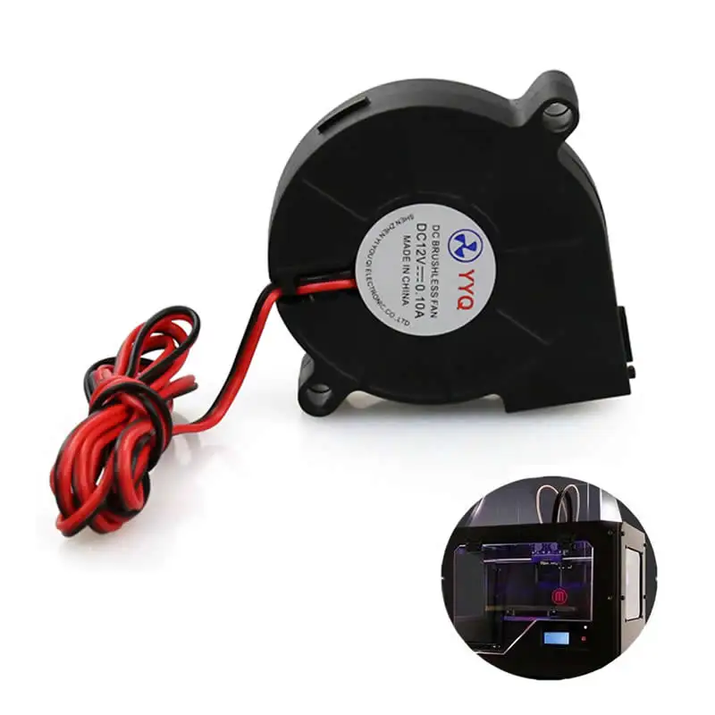 

1Pc 12V DC 50mm Blow Radial Cooling Fan Hotend Extruder For RepRap 3D Printer