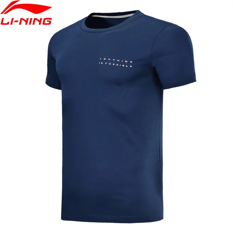 

Li-Ning Men's Sports T-Shirt Jersey Comfort 63% Cotton 37% Polyester Breathable LiNing Sport T-shirt Tee Tops AHSN005 MTS2738