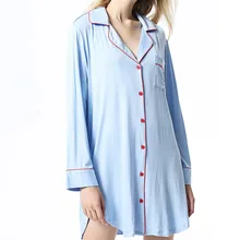 YOUYEDIAN Одежда Домашняя одежда вышивка сна Для женщин сексуальные свободные с длинным рукавом Пижама на пуговицах удобные на месте Услуги# w35