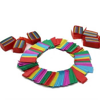 

10kg/lot 5*2cm Rectangle Mixed Color Tissue paper confetti paper for confetti cannon machine/wedding/Party/Festival