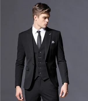 

Custom Made Men Suit Blazers Retro Business Suits Slim Fit Suits for Men 3 Pieces Single Breasted Evening Prom Party suits