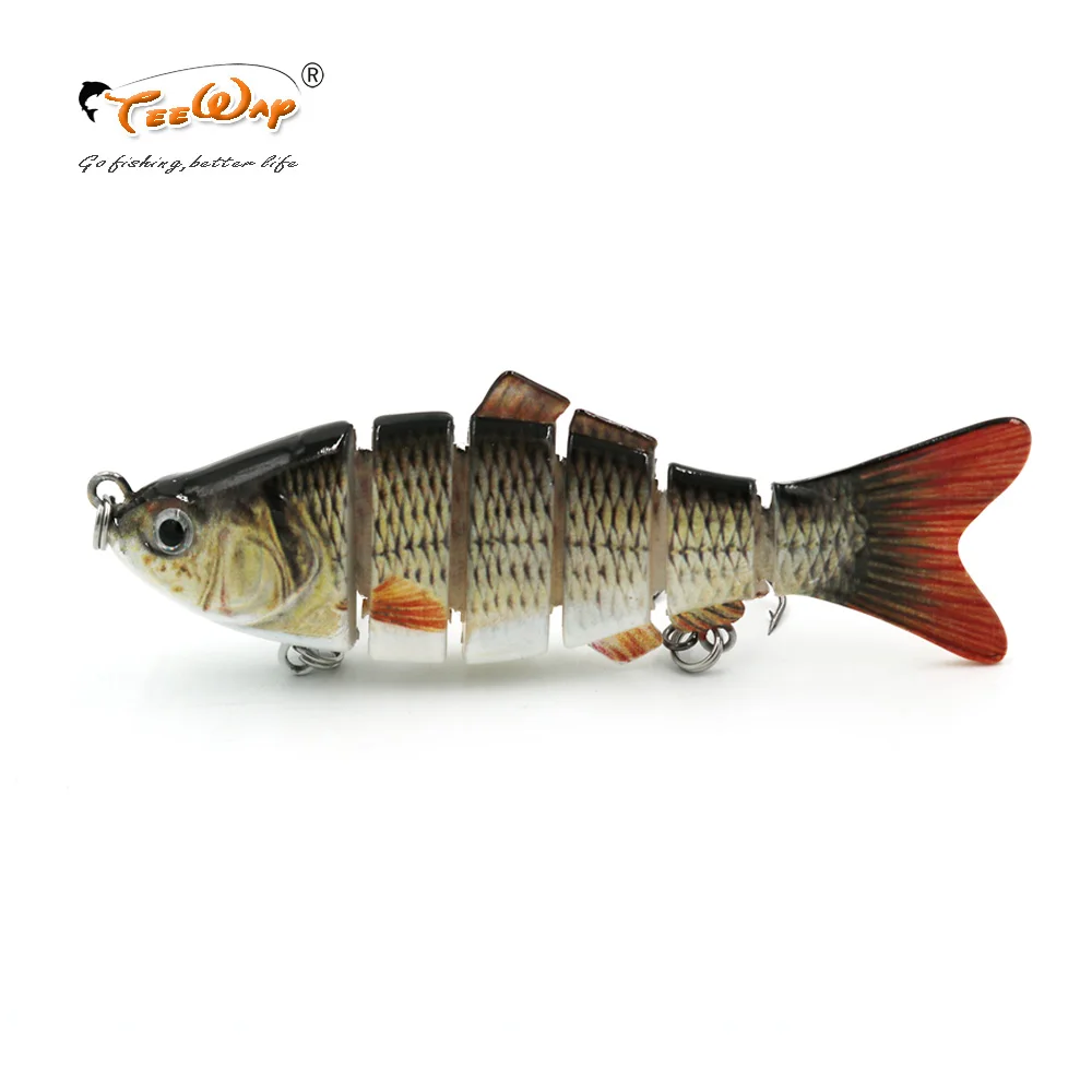 Бесплатная доставка Реалистичная рыболовная приманка 6 сегментов Swimbait Crankbait