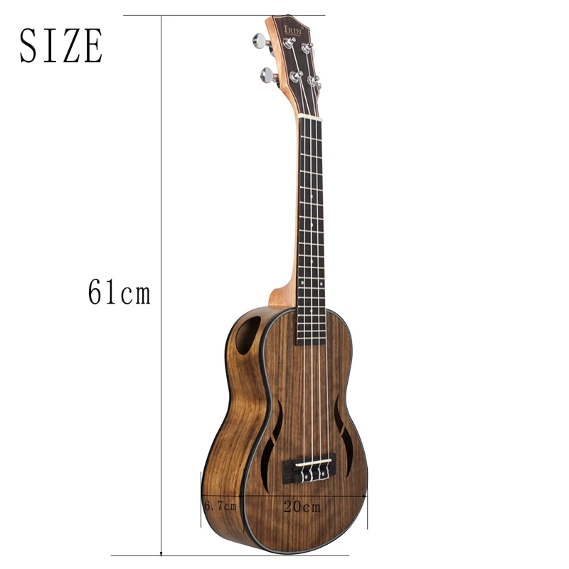 ИРИН Тенор укулеле 26 дюймов ореховое дерево 18 Лада Акустическая гитара Ukelele красное дерево гриф шеи Гавайи 4 струнные гитары