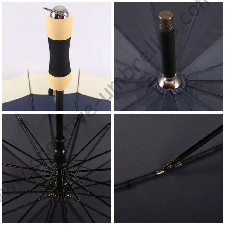 Автоматическое открытие, 16 k ribs лазерные ребра, ткань эпонж, профессионально изготовленные зонты, прямые зонты, 10 мм металлический вал и рифленые ребра
