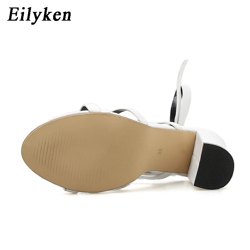 Eilyken/2021 г. Новые летние женские сандалии вечерние с перекрестной шнуровкой на