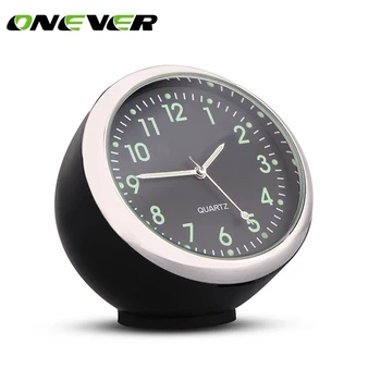 

Onever 40mm Anti-Scratch Car Clock Mechanics Quartz Clock with Luminous Light Mini Noctilucent Watch Clocks for Auto Decoration