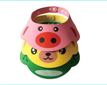 

DHL 200pcs Adjustable Newborn Baby Shampoo Bathing Shower Cap Wash Hair Shield Direct Visor Caps For Children Baby Care