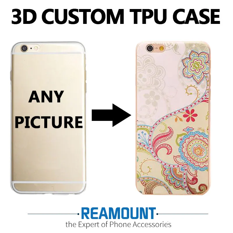 500 pcs Customize 3d Embossing Soft Tpu Case For Apple