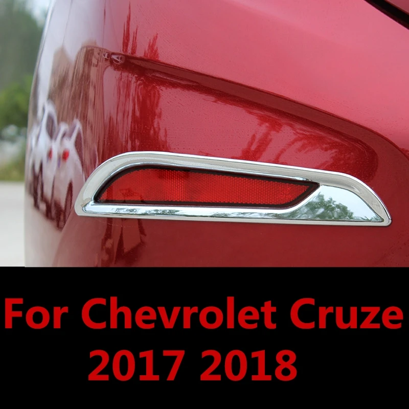 

For Chevrolet Cruze 2017 2018 Car Rear Fog Light Cover Trim Strip ABS Chrome Frame Lamps Car-styling Strips Exterior decoration