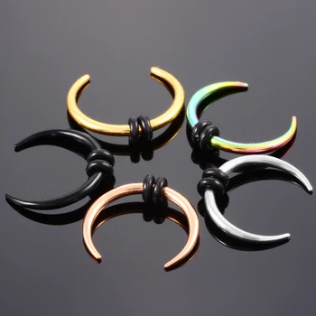 

14g16g Hoop Pincher Round Tapered Septum Nose Ring Cartilage Piercing Earring Ear Tapper Body Jewelry Wholesale