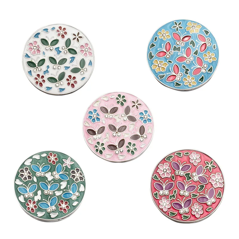 

PACGOTH Mini Foldable Table Handbag Hook Purse Tote Round Shape Butterfly Pattern Metal Bag Hanger Holder Bag Part & Accessories