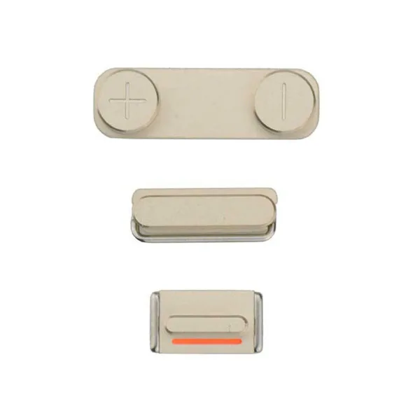 

For iPhone 5S Side Key Volume Mute Power Switch Button Set Silver/Grey/Gold