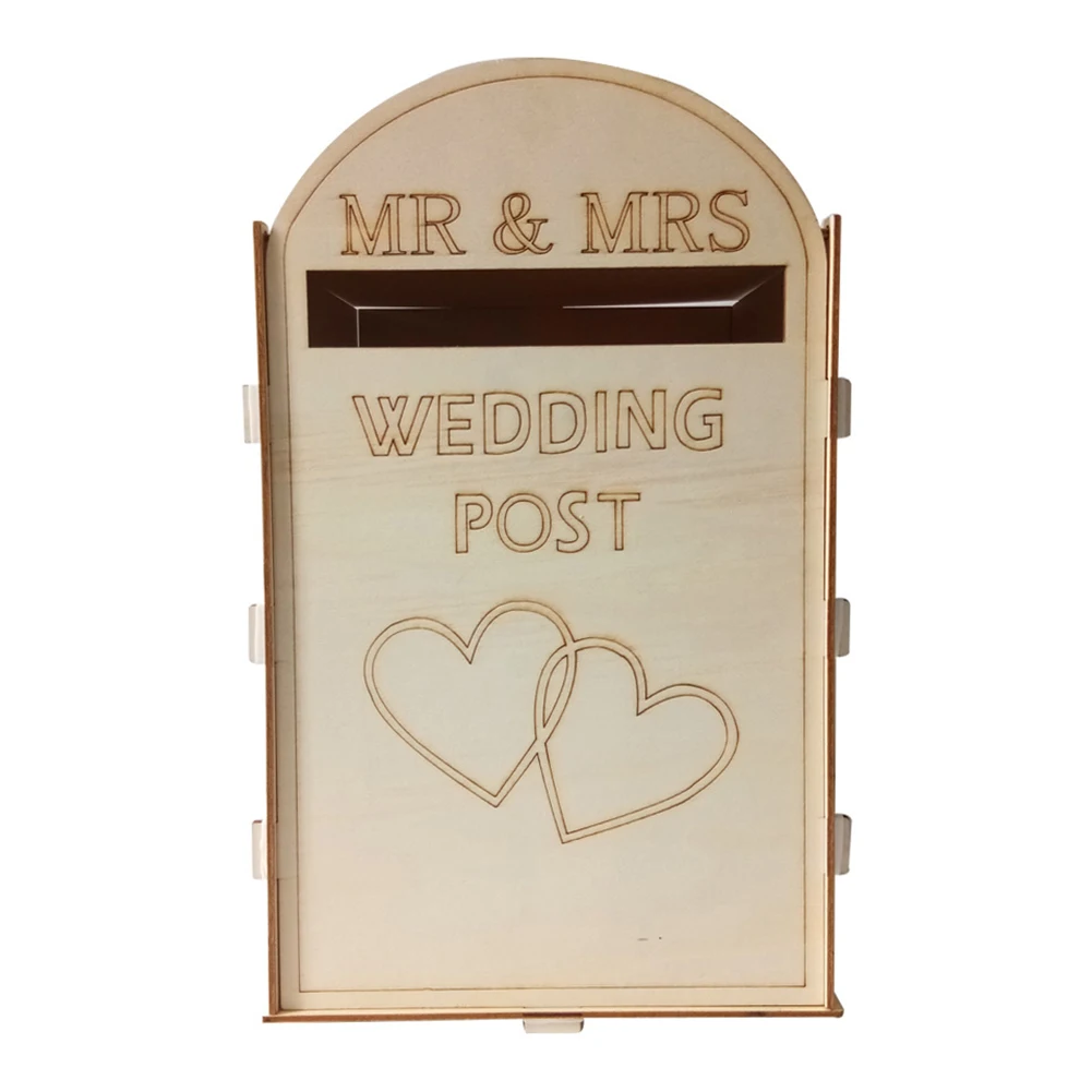 

Card Holder Mailbox Retro Favor Wall Party Supplies Craft DIY Decoration Rustic Wooden Wedding Post Box Guest Gift
