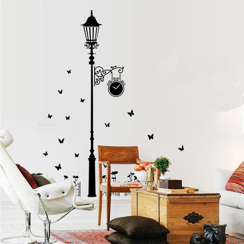 Креативная изгородь старинная Наклейка на стену в виде лампы Настенная картина