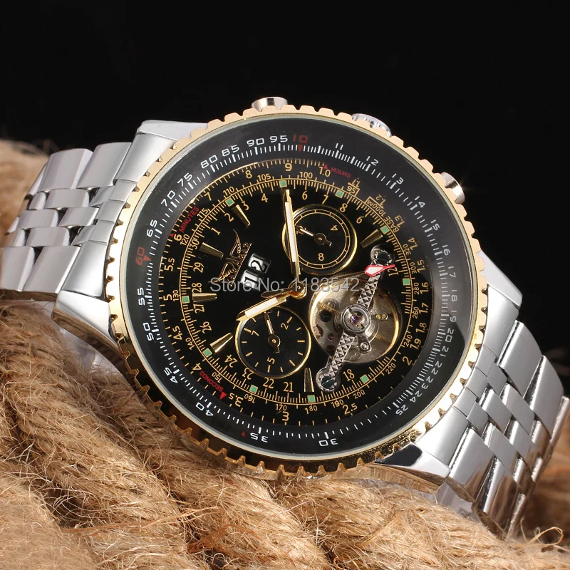 JARGAR JAG034M4T2 автоматические Модные наручные часы серебряные с ремешком из