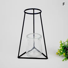 1 шт. металлическая железная ваза DIY рамка черная Геометрическая рамка искусственный цветок ваза TN99
