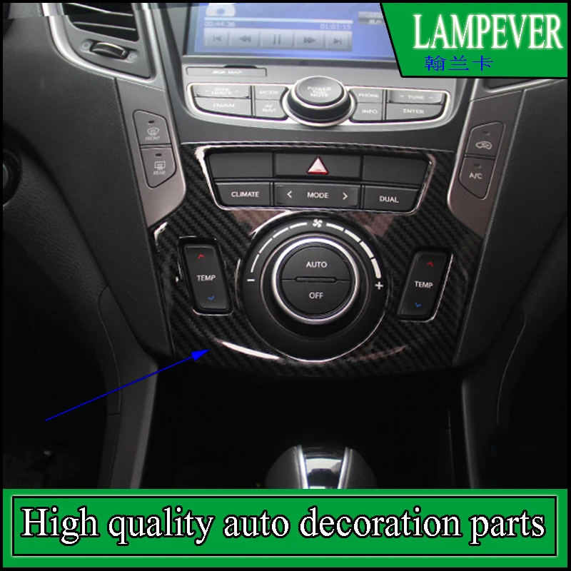 

Car styling AC Control Panel Trim For Hyundai Santafe IX45 2013-2016 Air conditioning control panel cover trim Car Accessories