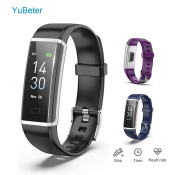 

YuBeter Fitness Bracelet Tracker Smart Wristband Waterproof Touch Screen Smartband Sleep Snap Heart Rate Monitor Clock Pedometer