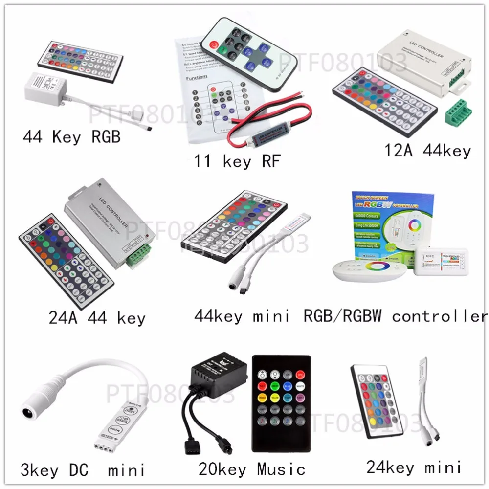 

3Key 8Key 11Key 24Key 20Key 30Key 40Key 44 Key Music WiFi IR RF Remote Double Lines Controller For 3528 5050 RGB Led Strips