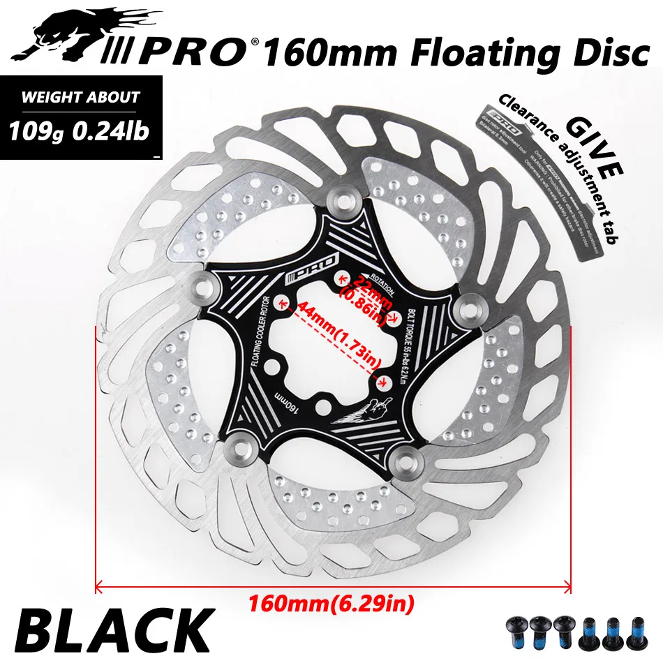 Горный велосипед MTB DH 6 дюймов 160/180/203 мм охлаждения диск Тормозные рассеивания тепла тормозной ротор вниз горка плавающий велосипедный тормоз ротора IIIPRO