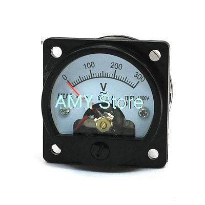 

SO-45 Round Analog Dial AC 0-300V Panel Volt Meter Voltmeter Black 45*45MM