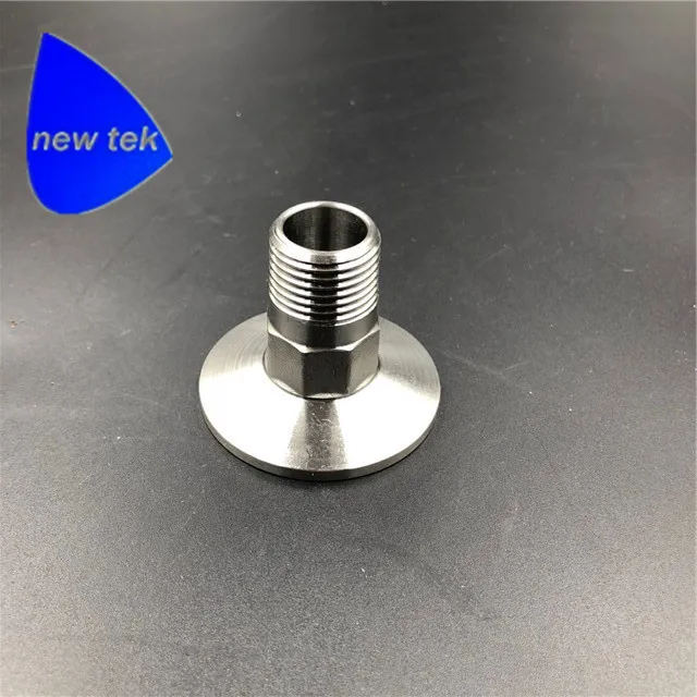 

Sanitary 1/2"(DN15) to 1.5in. (OD 50.5MM) Tri Clamp BSPT Male Adapter Stainless Steel 304