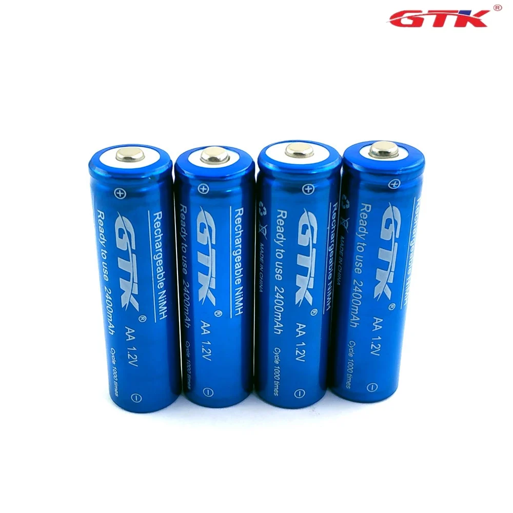 4 шт./лот GTK AA Аккумуляторная батарея 2400 mAh Ni-MH 1,2 v aa батареи/2500 2700 mah aa nimh батарея/3000 aa игрушка пульт дистанционного управления