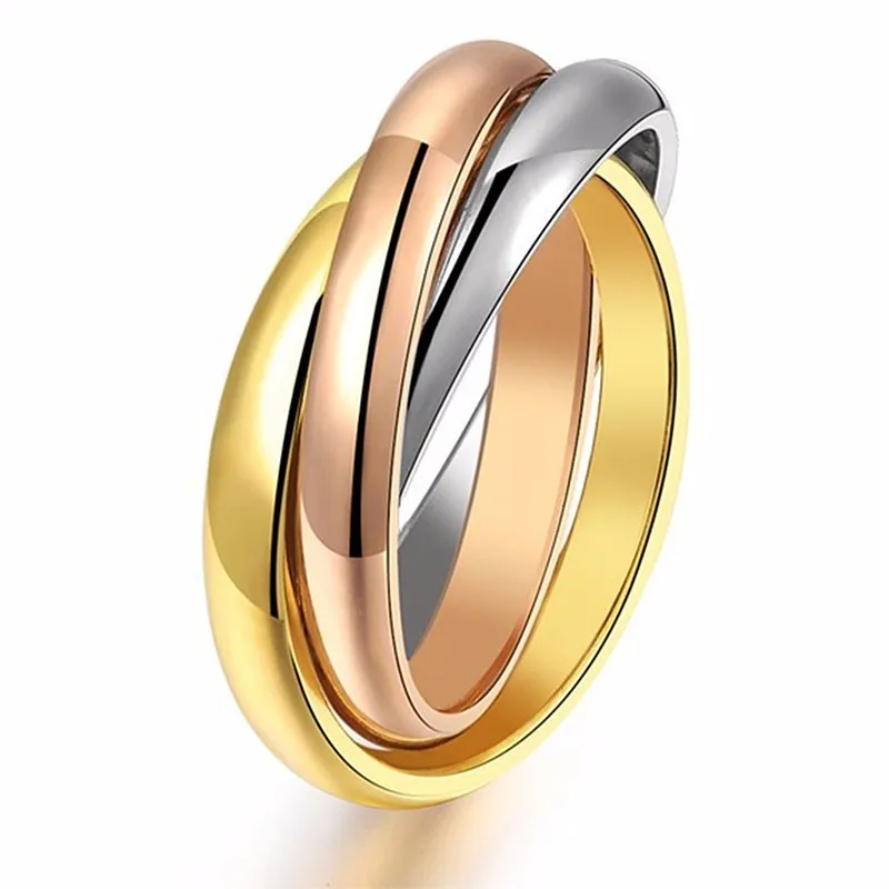 3 цвета, Anel 18KGP брендовые кольца для женщин, элегантные вечерние кольца на свадьбу, розовое золото, хорошее ювелирное изделие