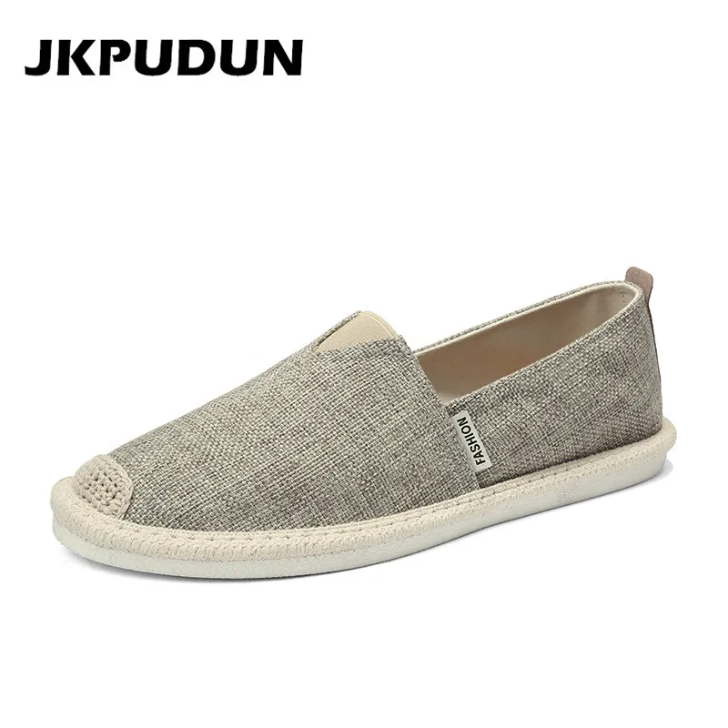 JKPUDUN Summer Hemp Men Shoes Casual Espadrilles Men Breathable Shoes ...