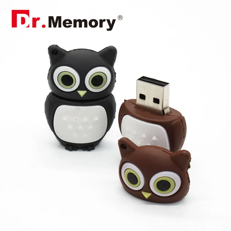 Милые флеш накопители с изображением совы USB мини карты памяти животными 32 ГБ 16 8 4