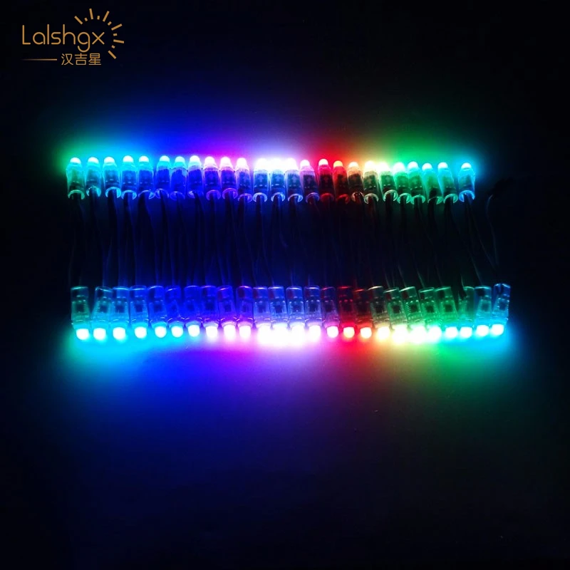 100 шт. DC5V/DC12V зеленый провод WS2811IC 12 мм светодиод с модулем RGB пикселей светильник