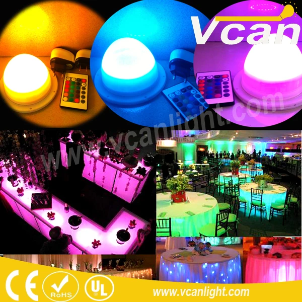 100 PCS New Best Quality Under Table Led Light For Wedding Event Party