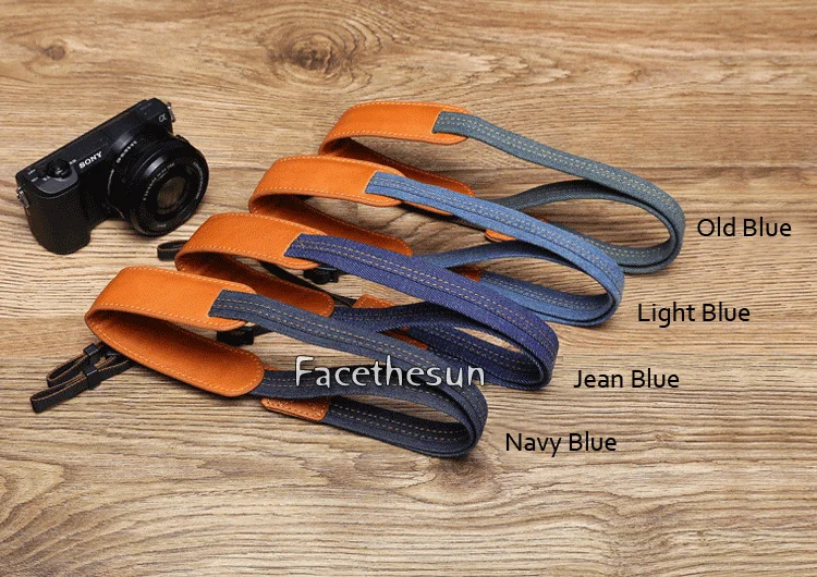 Vintage jeans DSLR camera strap belt 1