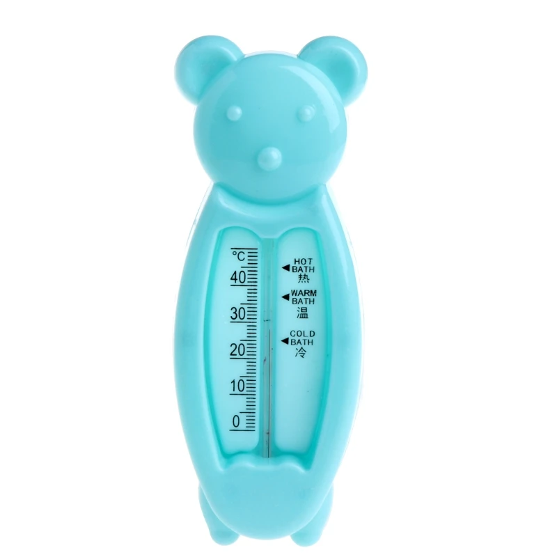 Милый мультяшный медведь плавающий медведь датчик воды термометр пластиковая детская Ванна - Цвет: Синий