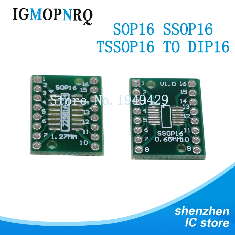 10 шт. TSSOP16 SSOP16 SOP16 SMD для DIP16 IC Разъем для конвертера, адаптера Доска модуль Адаптерная плата 0,65 мм 1,27 мм интеграции