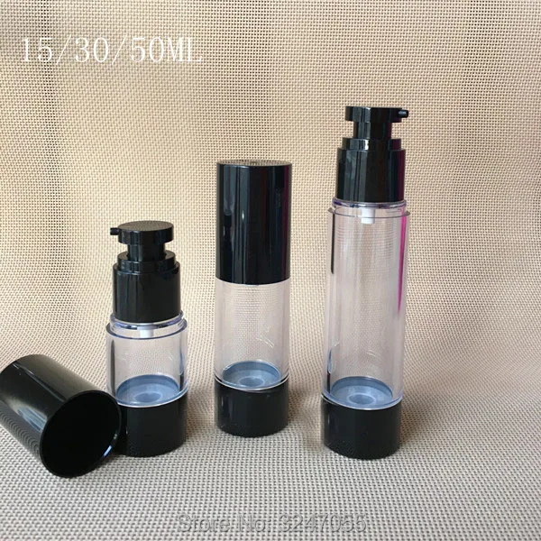

30pcs/lot 15ML 30ML 50ML Empty High Quality Plastic Airless Lotion Container, Elegant Cosmetic Emulsion Bottle, Airless Bottle