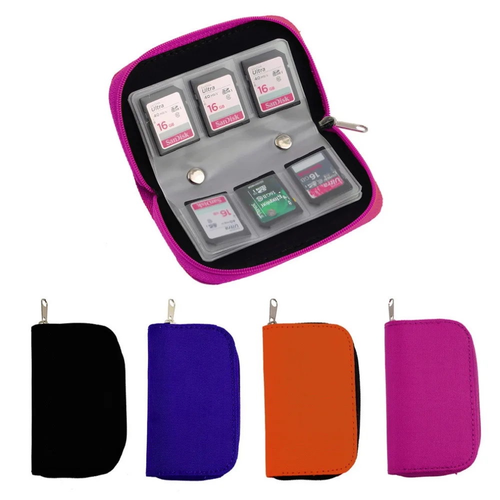 4 Colors HC MMC CF Memory Card Storage Carrying Pouch bag Case Holder Wallet Wholesale Drop
