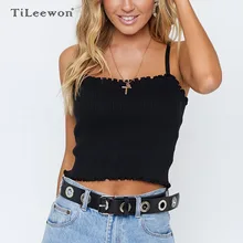 Женские сексуальные повседневные топы с бретельками на шее, женские топы без рукавов с открытыми плечами, одноцветная Дамская комбинация, белый черный уличная одежда, топы, футболки